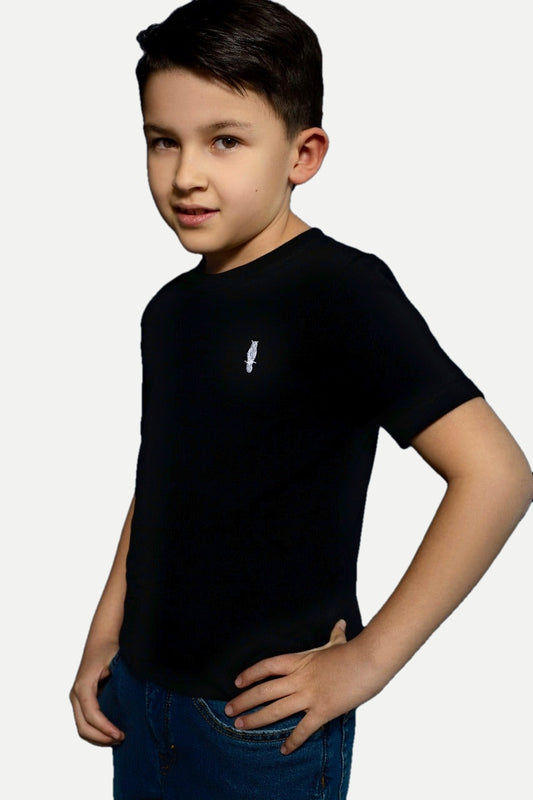 T-shirt Kids Negro Alquitrán